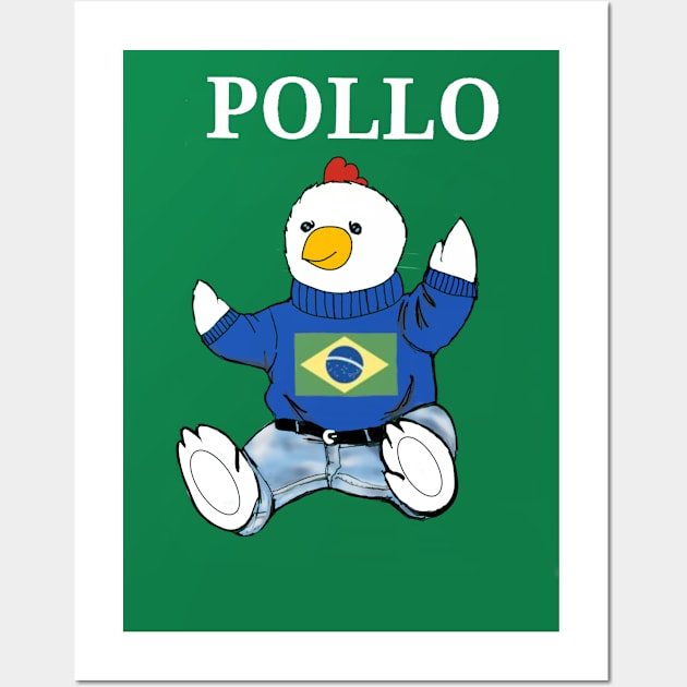 Pollo bear de Brazil Wall Art by Duendo Design